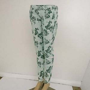 Celebrity Pink Green Floral Print Jeans Size 7